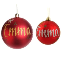 Personalised Red Shatterproof Christmas Bauble Personalised Baubles|