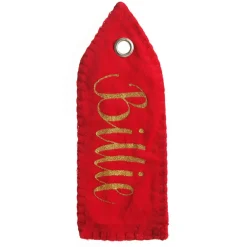 Personalised Red Velvet Santa Sack Tag Personalised Santa Sacks|