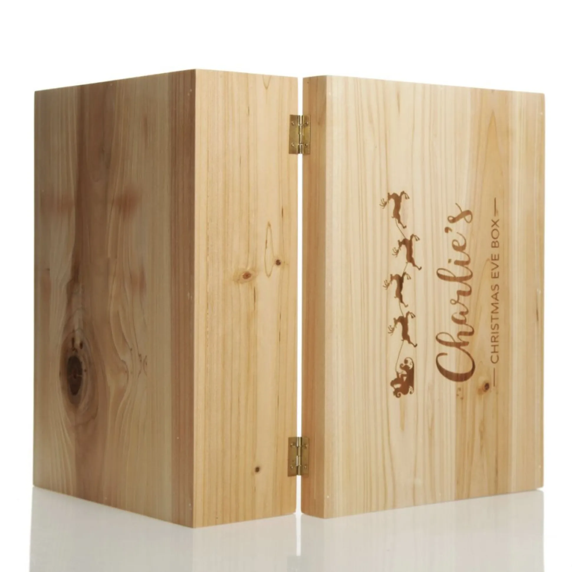 Personalised Santa Sleigh Wooden Christmas Eve Box Gift Wrap, Boxes, Bags & Tags|