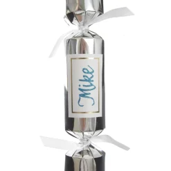 Personalised Silver Plain Bon Bon - Single Christmas Bon Bons|