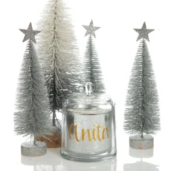 Personalised Silver Scented Christmas Candle with Glass Cloche Christmas Candles And Scents|