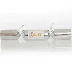 Personalised Silver Swirl Bon Bon - Single Christmas Bon Bons|