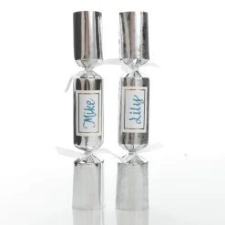 Personalised Silver Swirl Bon Bon - Single Christmas Bon Bons|