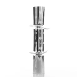 Personalised Silver with White Snowflake Bon Bon - Single Christmas Bon Bons|