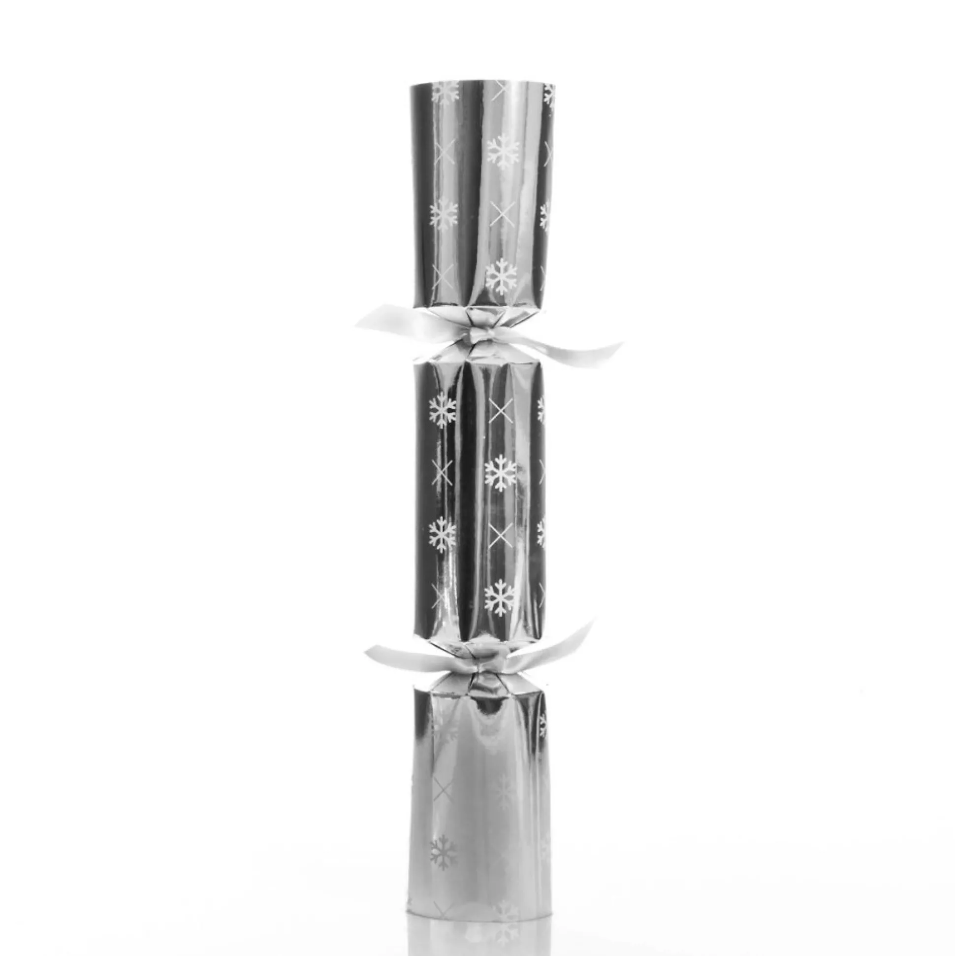 Personalised Silver with White Snowflake Bon Bon - Single Christmas Bon Bons|