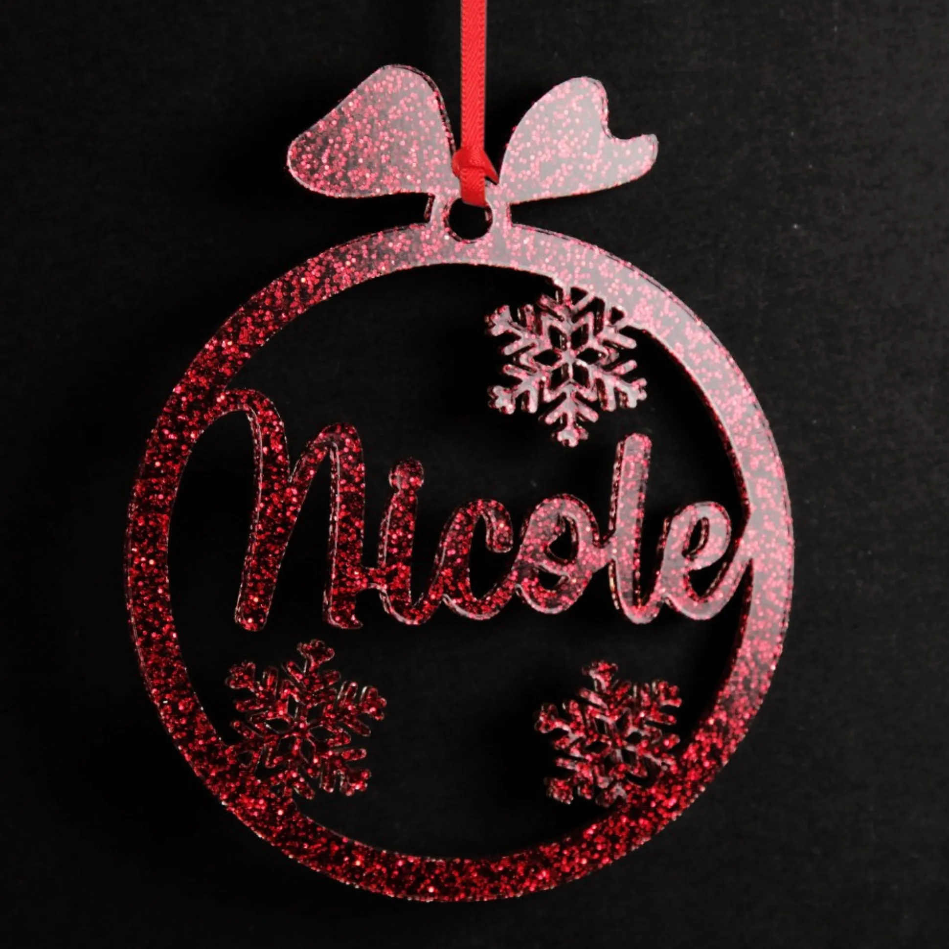 Personalised Snowflake Laser Cut Christmas Decoration Personalised Decorations|