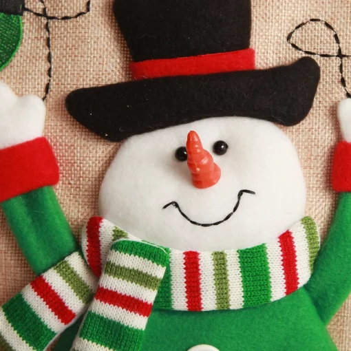 Personalised Snowman Christmas Stocking with Dangly Legs Personalised Stockings|