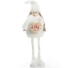 Personalised Standing White Girl Ornament with Timber Heart Christmas Figurines|