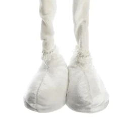 Personalised Standing White Girl Ornament with Timber Heart Christmas Figurines|