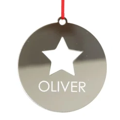 Personalised Star Cutout Christmas Decoration Personalised Decorations|