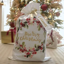 Personalised Sugarplum Merry Christmas Canvas Santa Sack Personalised Santa Sacks|