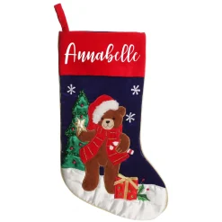 Personalised Teddy Bear Christmas Stocking Personalised Stockings|