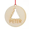 Personalised Tree Cutout Christmas Decoration Personalised Decorations|