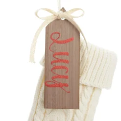 Personalised White Cable Knit Christmas Stocking Personalised Stockings|