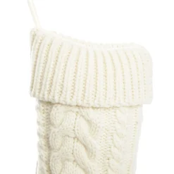 Personalised White Cable Knit Christmas Stocking Personalised Stockings|
