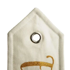 Personalised White Linen Santa Sack Tag Small Personalised Santa Sacks|