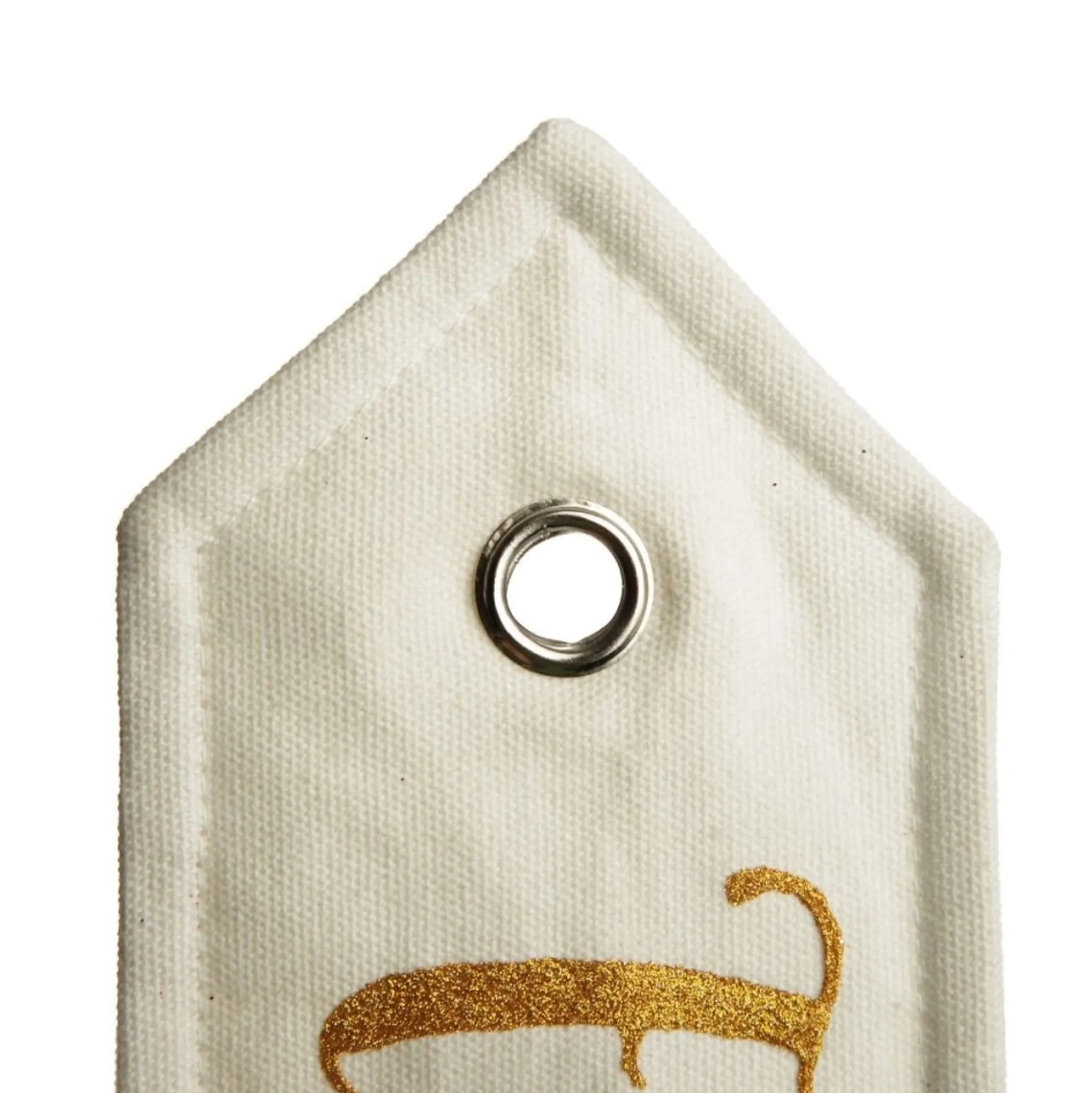Personalised White Linen Santa Sack Tag Small Personalised Santa Sacks|