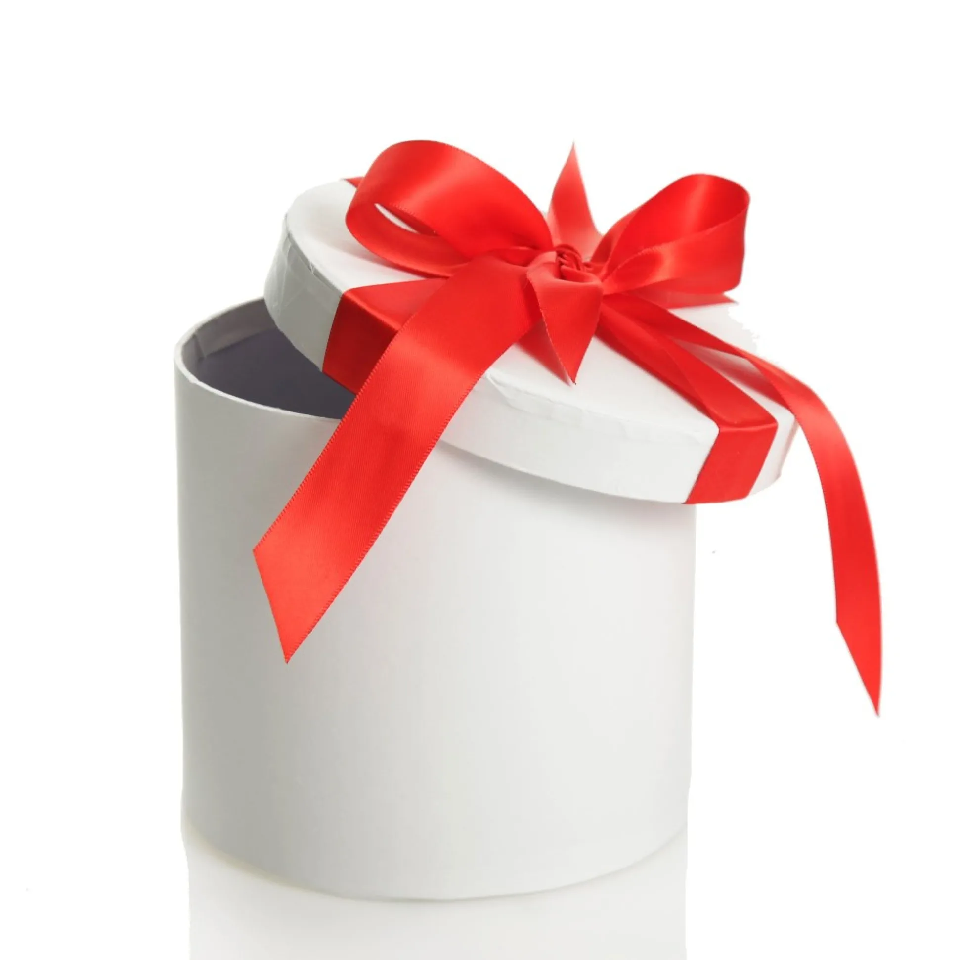 Personalised White Round Gift Box with Red Ribbon Bow Gift Wrap, Boxes, Bags & Tags|