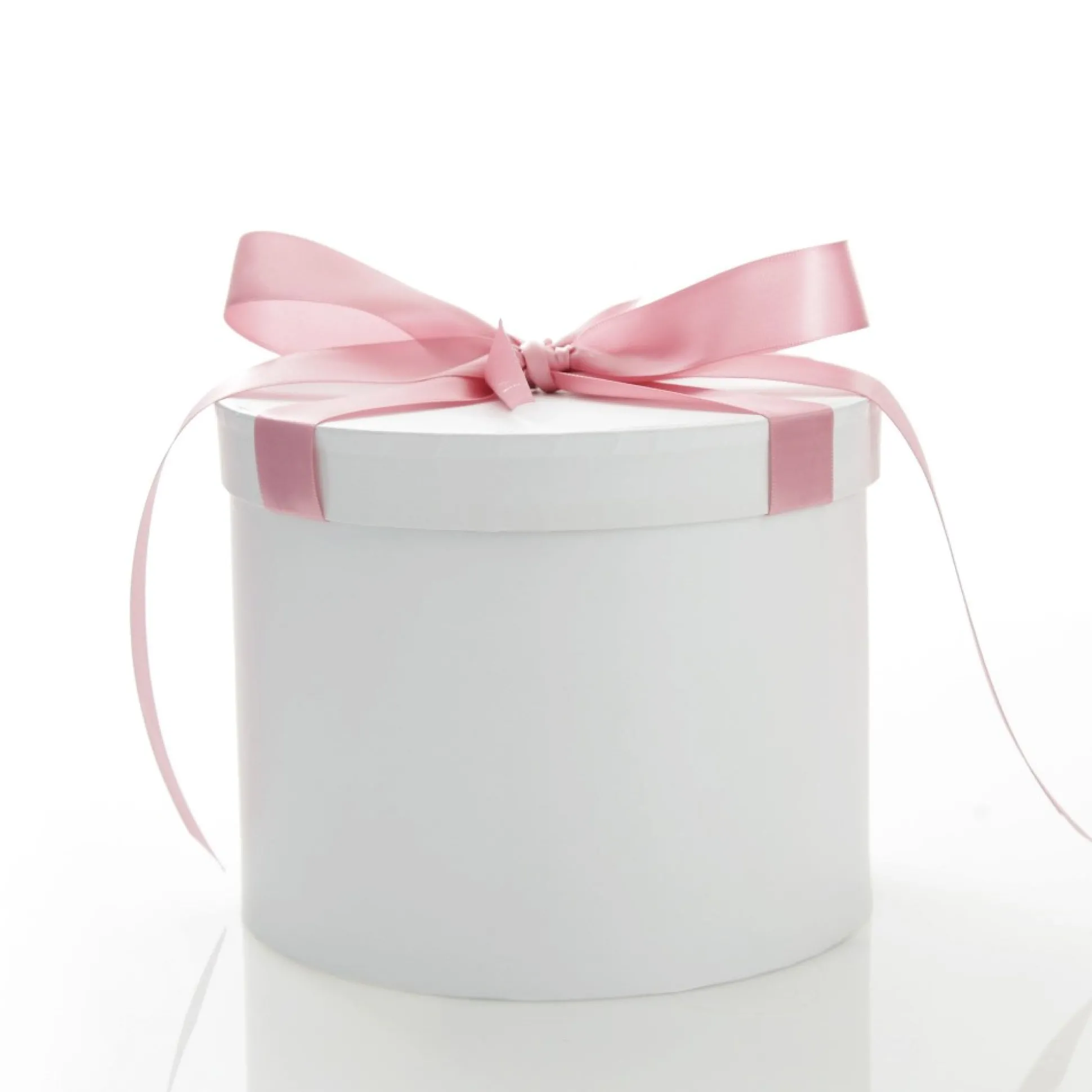 Personalised White Round Gift Box with Baby Pink Ribbon Bow Gift Wrap, Boxes, Bags & Tags|