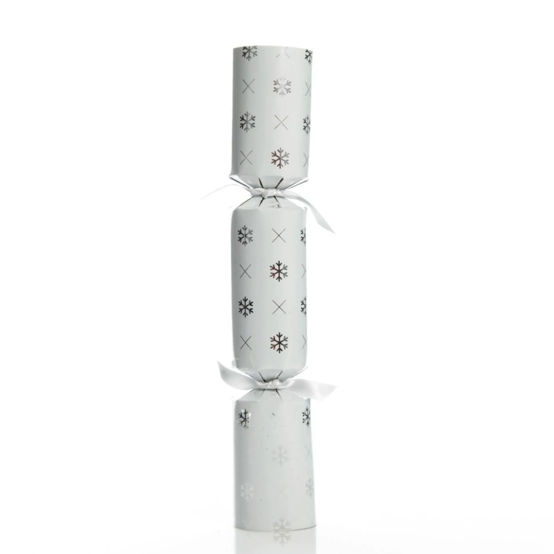 Personalised White with Silver Snowflake Bon Bon - Single Christmas Bon Bons|