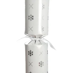 Personalised White with Silver Snowflake Bon Bon - Single Christmas Bon Bons|