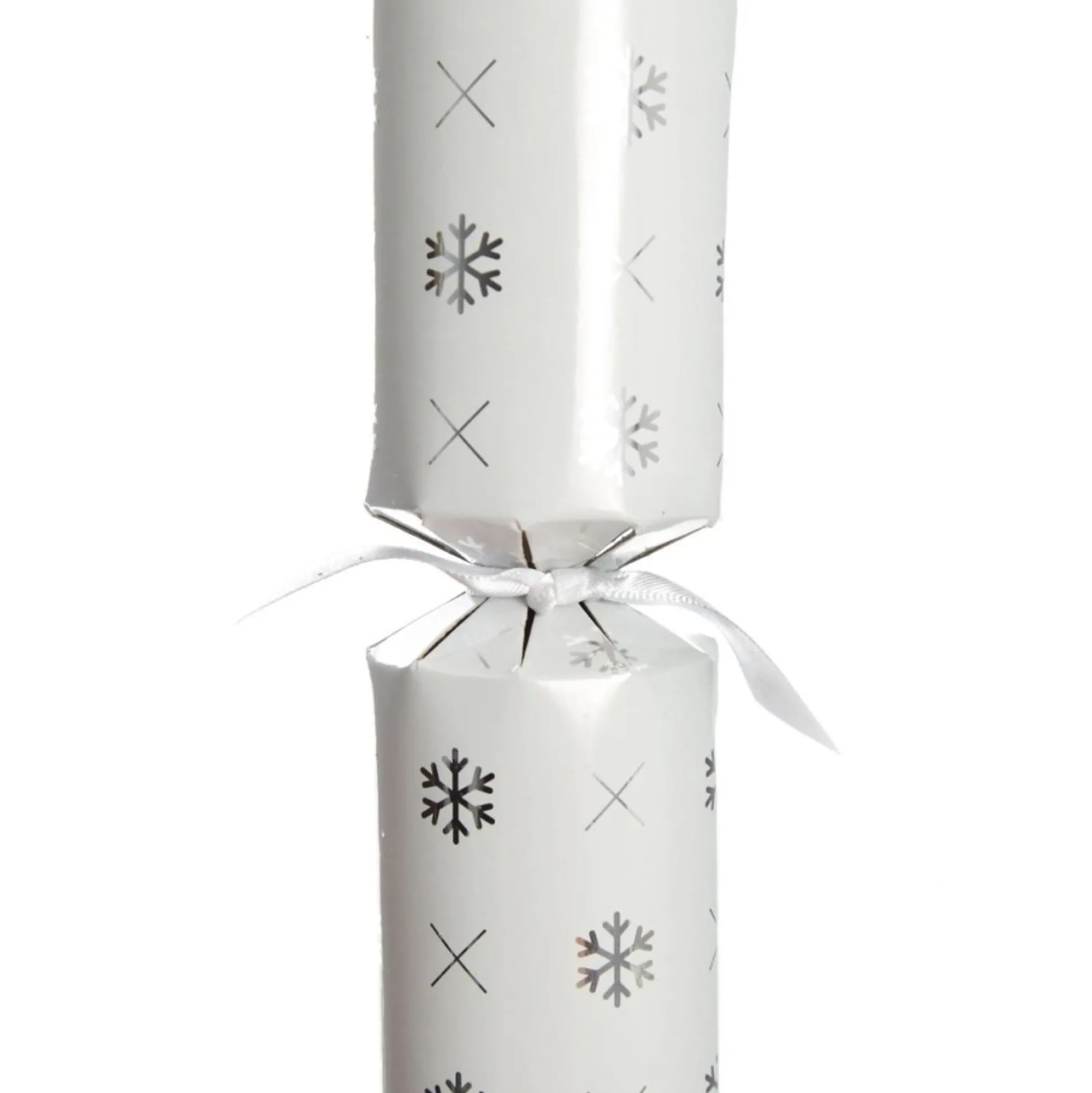 Personalised White with Silver Snowflake Bon Bon - Single Christmas Bon Bons|