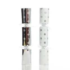 Personalised White with Silver Snowflake Bon Bon - Single Christmas Bon Bons|