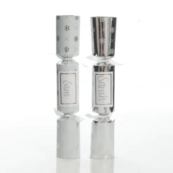 Personalised White with Silver Snowflake Bon Bon - Single Christmas Bon Bons|