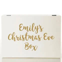 Personalised White Wooden Christmas Eve Box Gift Wrap, Boxes, Bags & Tags|
