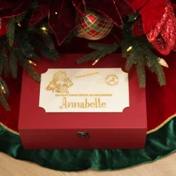 Personalised Wooden Christmas Eve Box with Express Delivery Plaque Christmas Eve Keepsake Boxes|