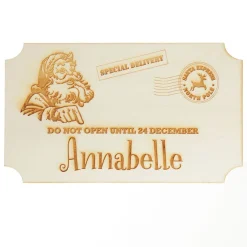 Personalised Wooden Christmas Eve Box with Express Delivery Plaque Christmas Eve Keepsake Boxes|