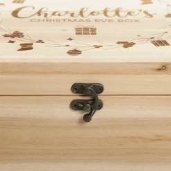 Personalised Wreath Wooden Christmas Eve Box Gift Wrap, Boxes, Bags & Tags|