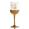 Personanlised Naughty is the New Nice Christmas Wine Glass Christmas Wine Glasses And Mugs|