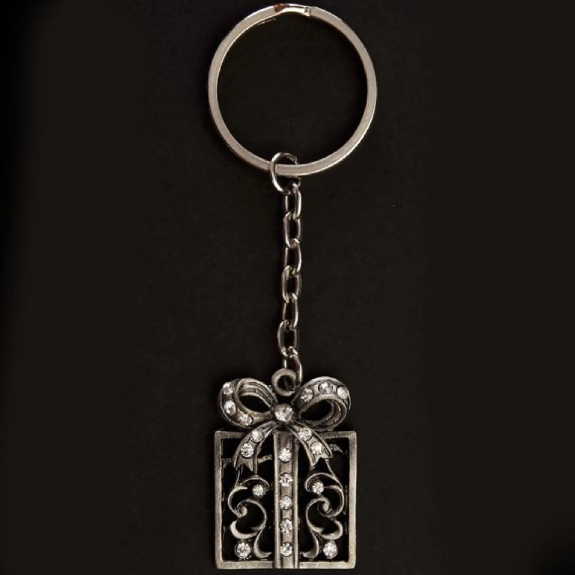 Pewter Present Keyring Christmas Gifts|