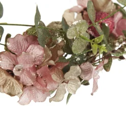 Pink and Champagne Glitter Ball Floral Christmas Wreath Christmas Wreaths|