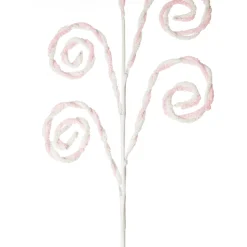 Pink and White Chenille Stick Candy Cane Christmas Pick Christmas Tree Picks|