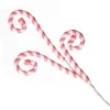 Pink and White Velvet Candy Cane Pick Christmas Tree Picks|
