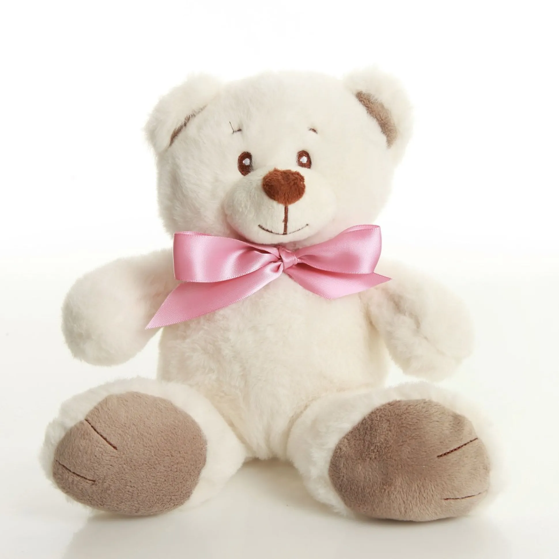 Pink Baby's First Christmas Teddy Gift Pack Glass Baubles|