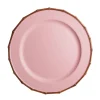 Pink Bamboo Look Charger Plate Christmas Table Decor|