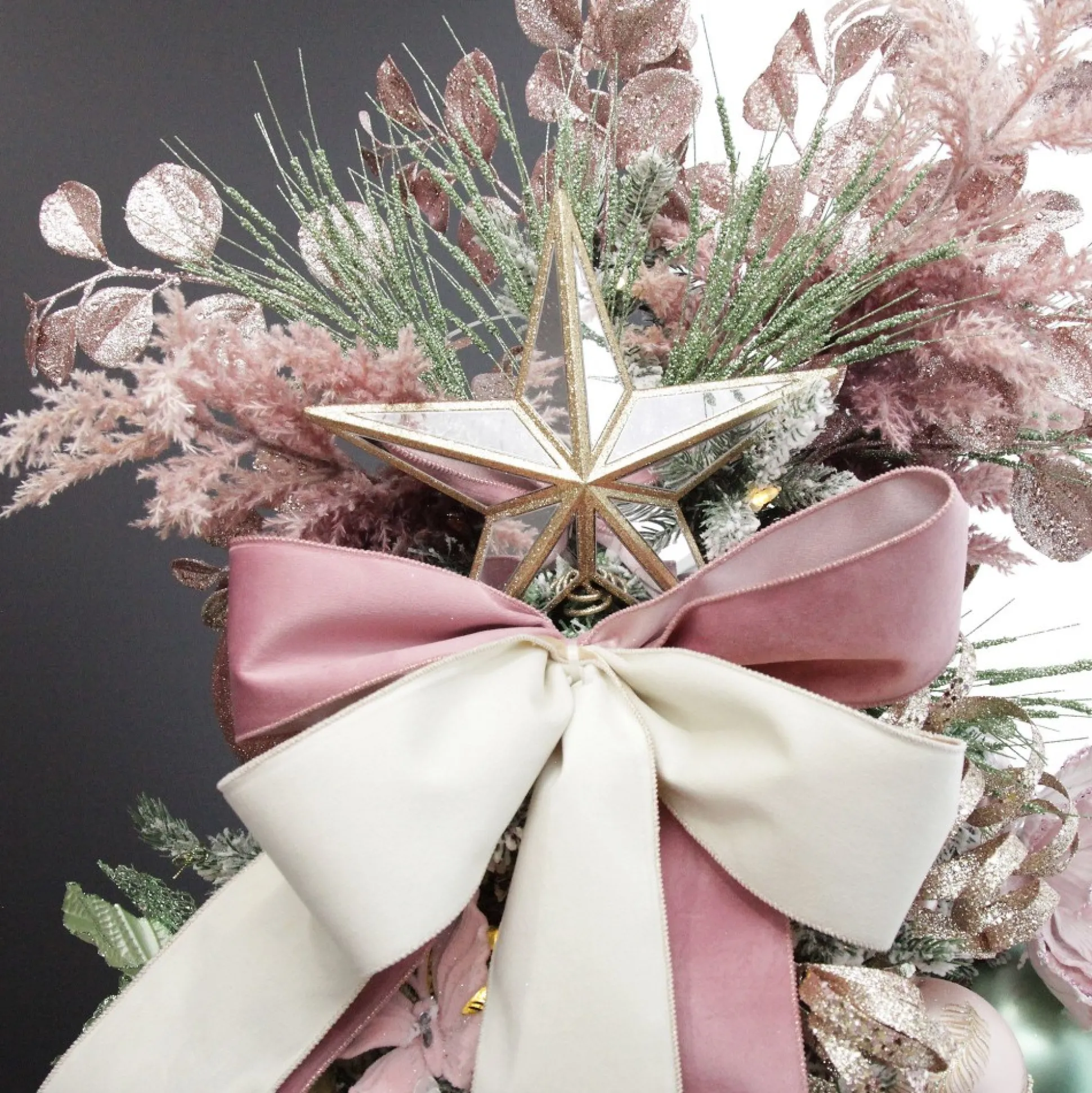 Pink Bushy Coral Spray Christmas Sprays|