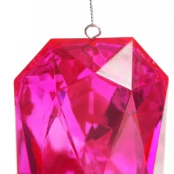 Pink Emerald Cut Gem Christmas Hanging Decoration Christmas Tree Decorations|