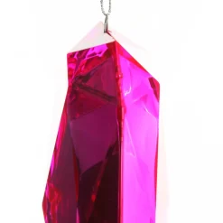 Pink Emerald Cut Gem Christmas Hanging Decoration Christmas Tree Decorations|