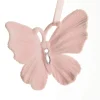Pink Flocked Butterfly Tree Decoration Butterflies And Birds|