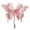 Pink Glitter and Sequin Butterfly Clip Butterflies And Birds|