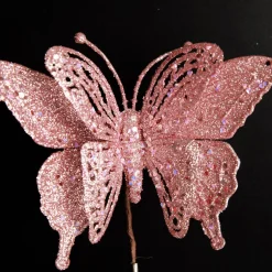 Pink Glitter Butterfly Clip Butterflies And Birds|
