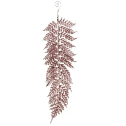 Pink Glitter Fern and Pearl Christmas Tree Decoration Christmas Tree Decorations|
