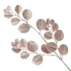 Pink Glitter Round Leaf Spray Christmas Sprays|