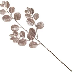 Pink Glitter Round Leaf Spray Christmas Sprays|