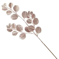 Pink Glitter Round Leaf Spray Christmas Sprays|