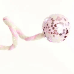 Pink Glitter Spiral Ball Pick Christmas Tree Picks|